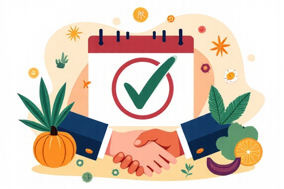 Illustration of a confirmed appointment with a checkmark